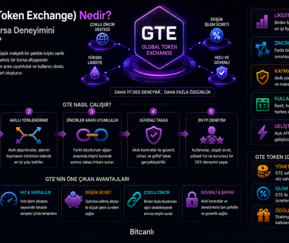 GTE (Global Token Exchange) Nedir? Merkeziyetsiz Borsa Deneyimini Nasıl Geliştiriyor?